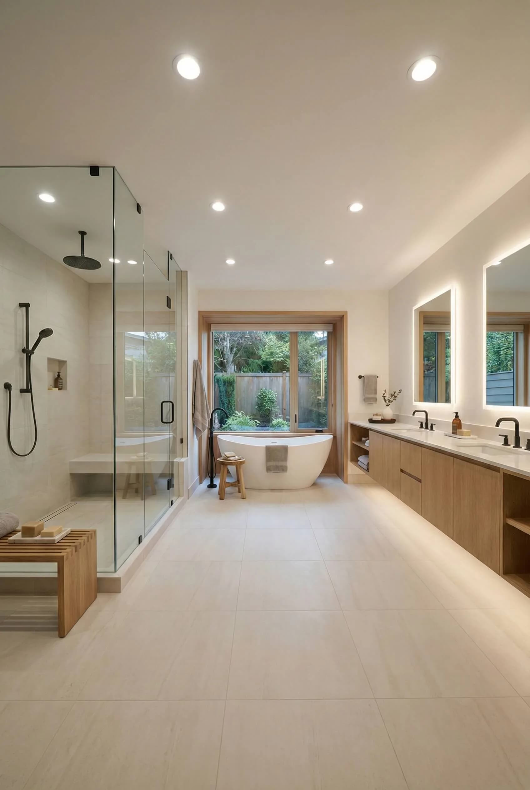 A finished bathroom renovation
